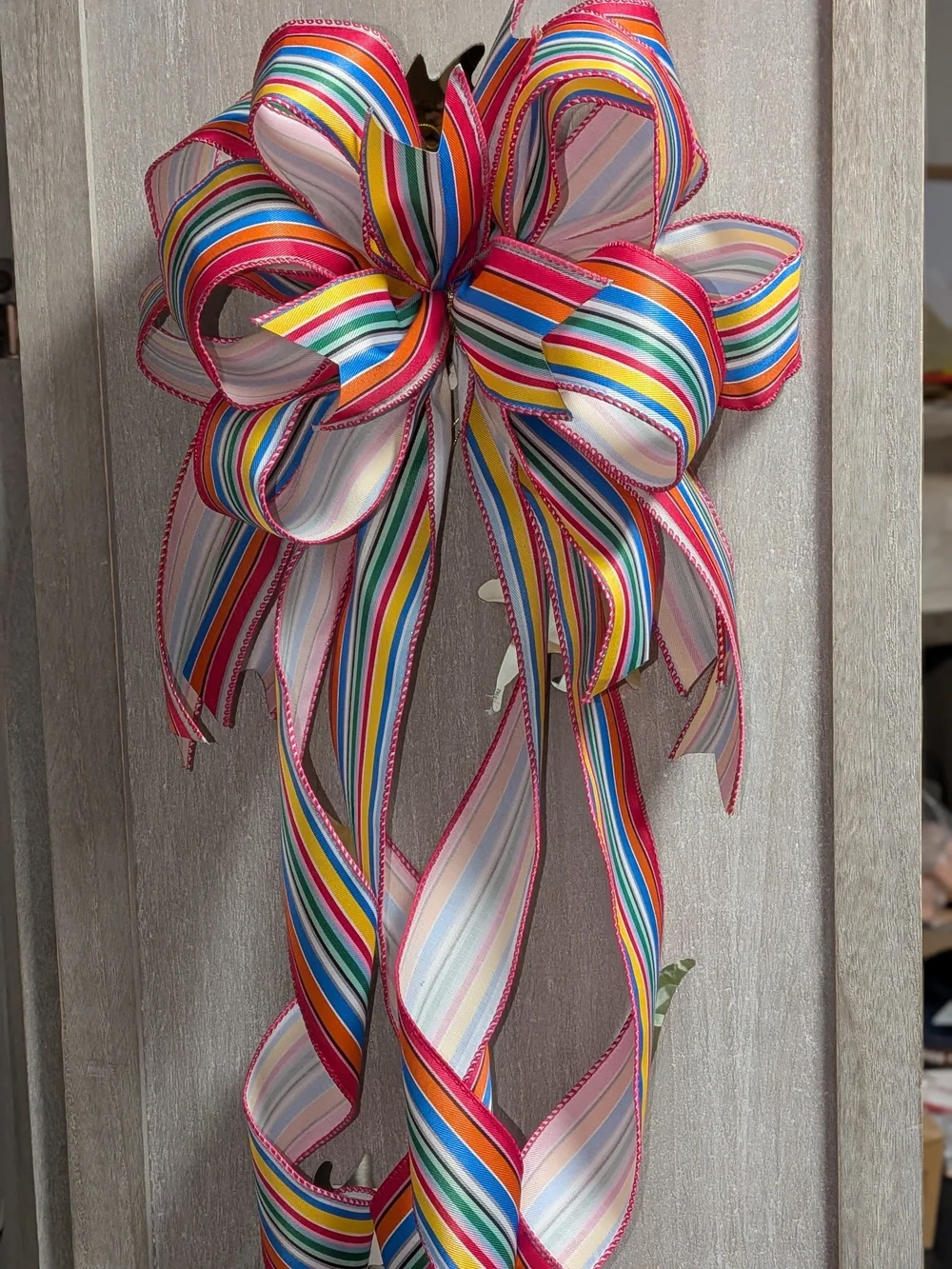 Bright Rainbow Striped Decorative Bow Rainbow Mexican Party Decor